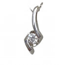 14K white gold pendant with Diamonds