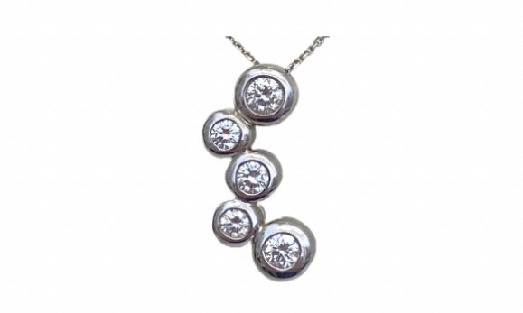 14K white gold pendant with Diamonds