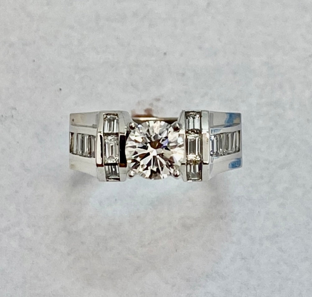 1.97 Carats Brilliant Round Diamond Ring