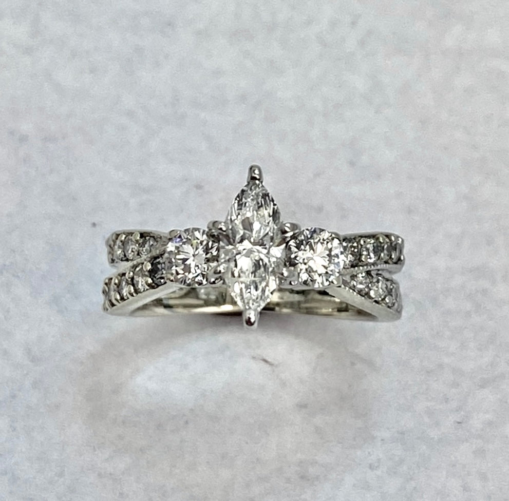 .40 Carat Marquise Cut Diamond Bypass