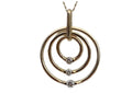 14K yellow gold pendant with Diamonds