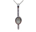 14K white gold pendant with Diamonds