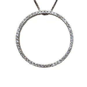 14K white gold pendant with Diamonds