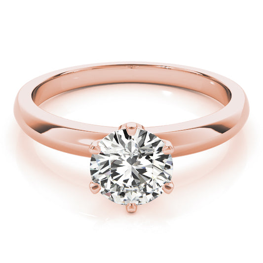 Pink Gold Diamond Solitaire