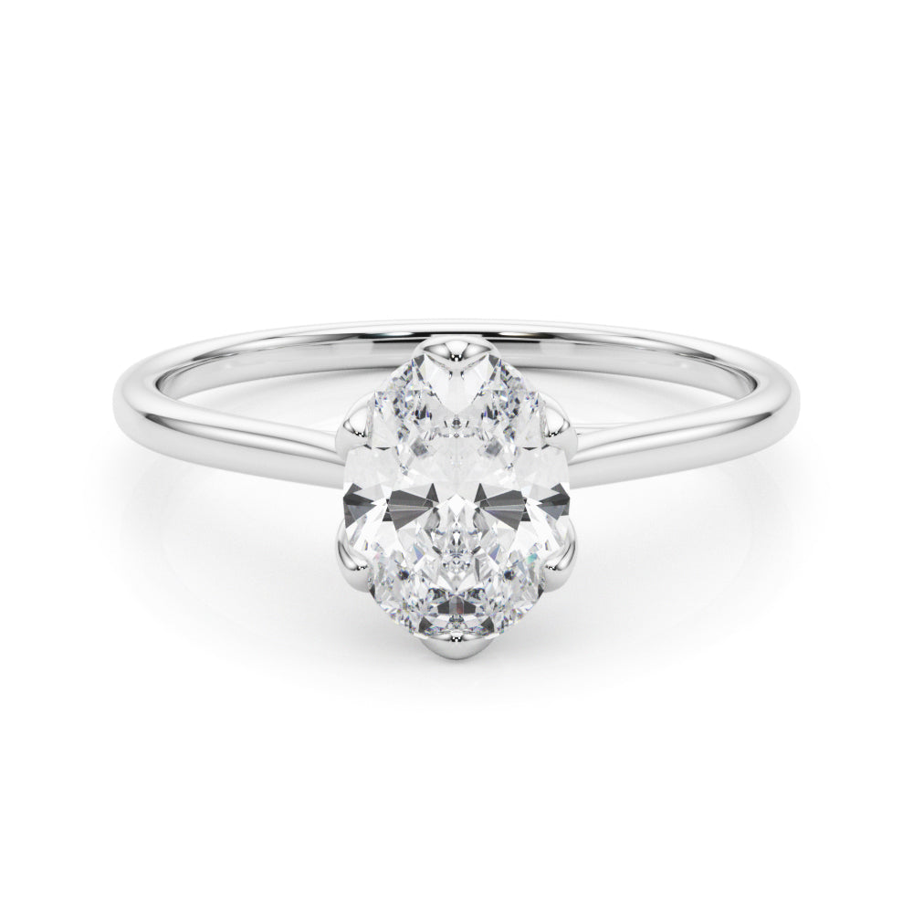 Platinum Oval Cut Diamond Solitaire