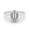 Platinum Emerald Cut Diamond Solitaire