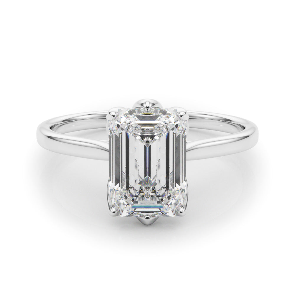 Platinum Emerald Cut Diamond Solitaire