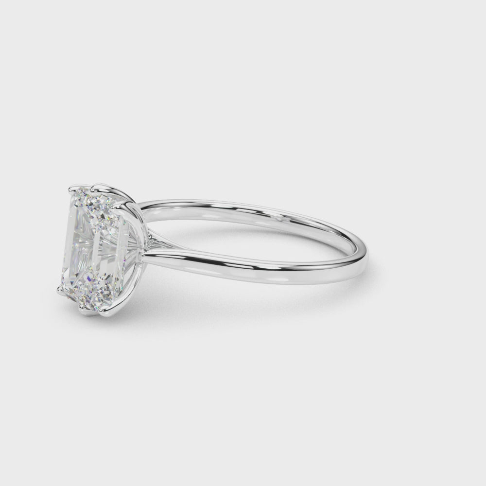 Platinum Emerald Cut Diamond Solitaire