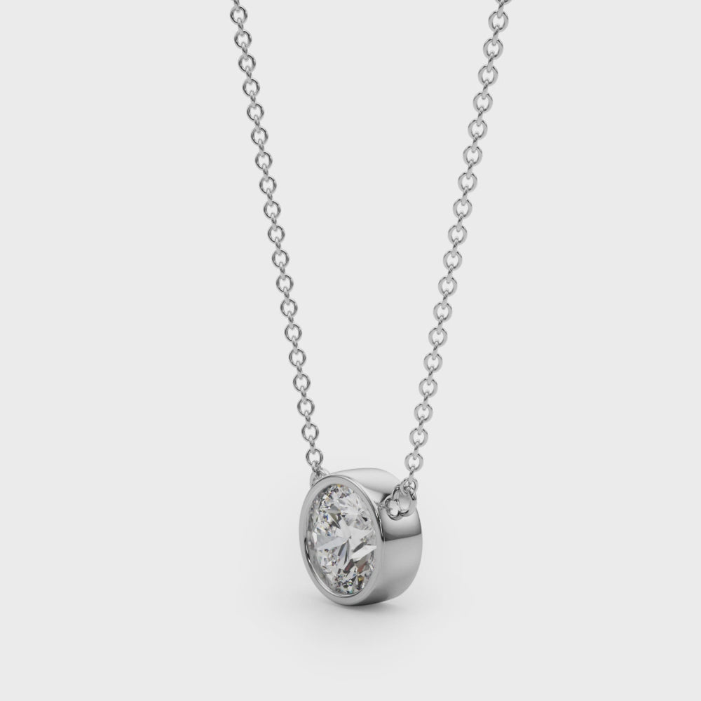 Special- Solitaire Diamond Bezel Necklace