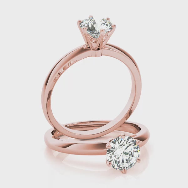 Pink Gold Diamond Solitaire