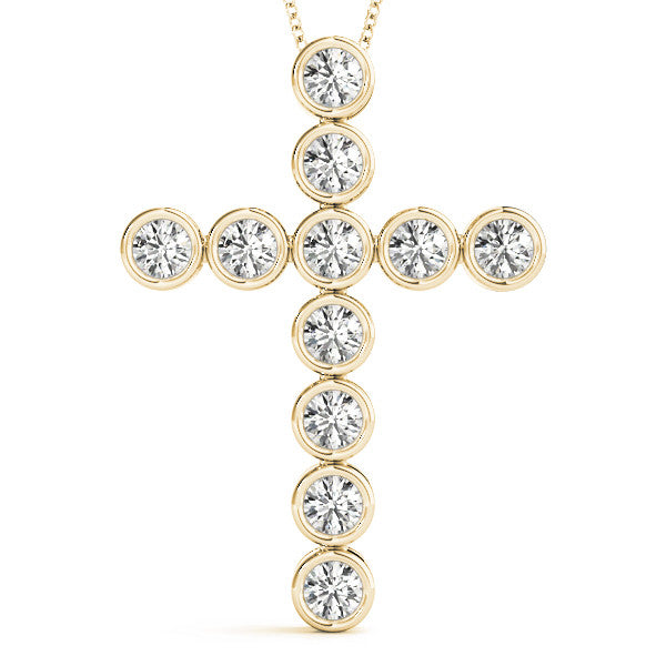 Bezel Set Diamond Cross